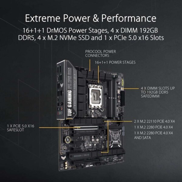 Asus Tuf Gaming Z790-Pro Wi-Fi DDR5 ATX Motherboard - Image 3