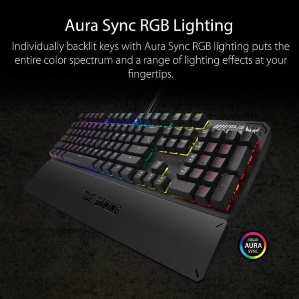 Asus Tuf Gaming K3 RGB Mechanical Keyboard - Red Linear Switch - Image 4