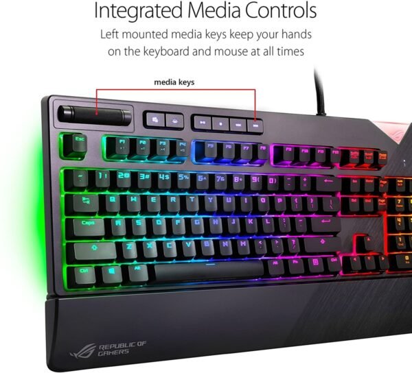 Asus Rog Strix Flare RGB Mechanical Gaming Keyboard - Red Switches - Image 2