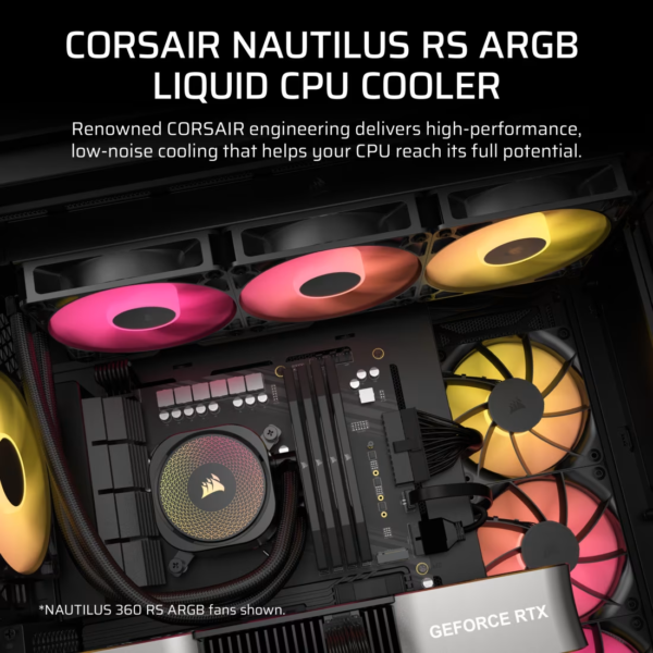 Corsair Nautilus 360 RS ARGB Liquid CPU Cooler White CW-9060095-WW - Image 3