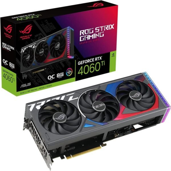 Asus Rog Strix GeForce RTX 4060 Ti 8GB OC Edition Graphics Card - Image 4