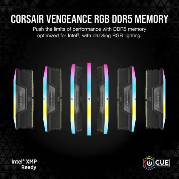 Corsair Vengeance RGB 64GB (2x32GB) 6000MHz C30 DDR5 DRAM AMD EXPO & Intel XMP Memory Kit - Image 4